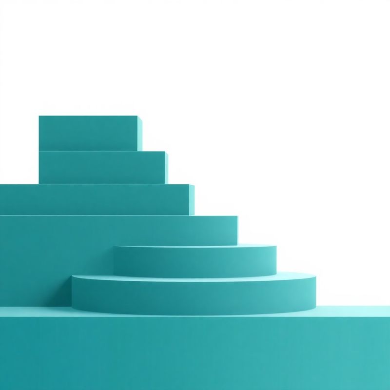 Composición abstracta con gradiente teal representando niveles de servicio